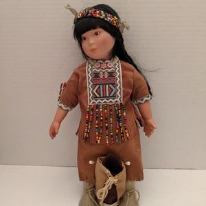 Artaffects native american Porcelain doll